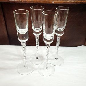 Crystal Airtwist Tall Cordial Shot Glasses shot set of 4 by Home Essential